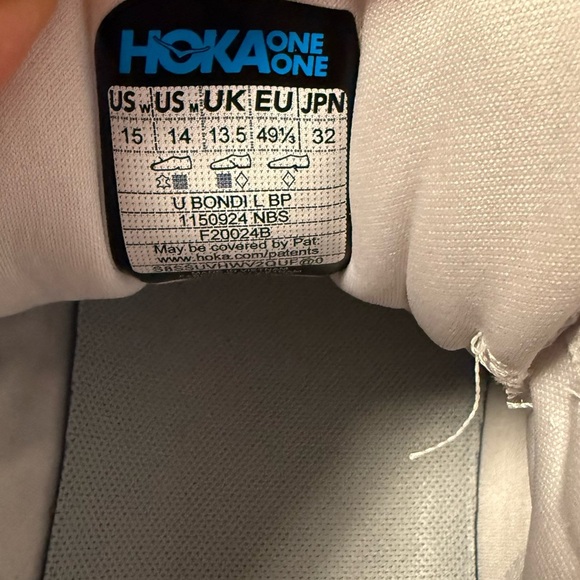 New Hoka One One White Floral Sneakers Size: 15 women's/14 men's - Picture 10 of 10